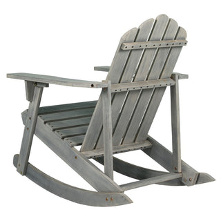 Hausa Outdoor Patio Classic Acacia Wood Adirondack Rocking Chair