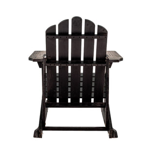 Hausa Outdoor Patio Classic Acacia Wood Adirondack Rocking Chair