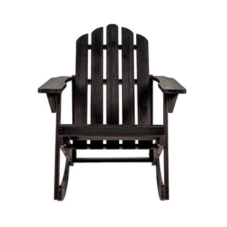 Hausa Outdoor Patio Classic Acacia Wood Adirondack Rocking Chair