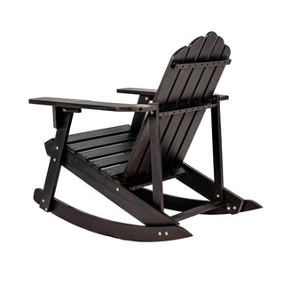 Hausa Outdoor Patio Classic Acacia Wood Adirondack Rocking Chair