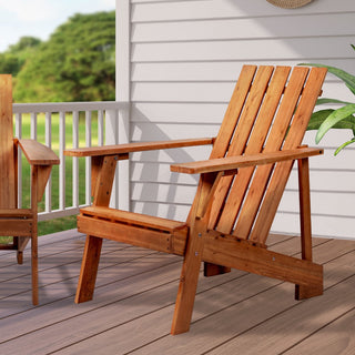 Sandy Outdoor Patio Modern Acacia Wood Adirondack Chair