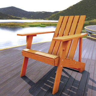 Sandy Outdoor Patio Modern Acacia Wood Adirondack Chair