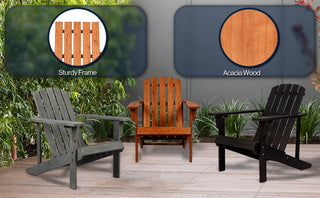 Swami Outdoor Patio Acacia Wood Adirondack Chair