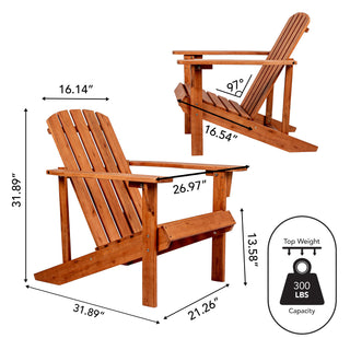 Swami Outdoor Patio Acacia Wood Adirondack Chair