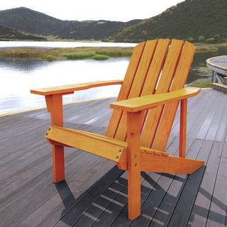 Swami Outdoor Patio Traditional Acacia Wood Adirondack Chair