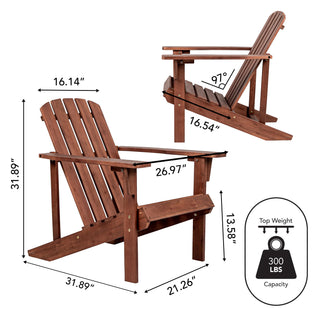 Swami Outdoor Patio Acacia Wood Adirondack Chair