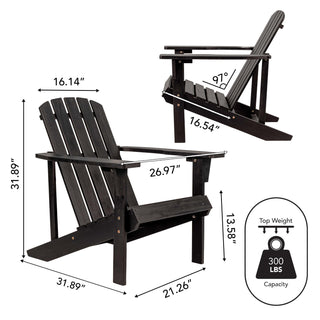 Swami Outdoor Patio Acacia Wood Adirondack Chair