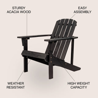 Swami Outdoor Patio Acacia Wood Adirondack Chair