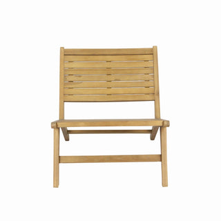 Pace Mid-Century Modern Wood Armless Outdoor Patio Chair