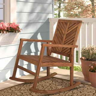 Timothy Chevron-Back Outdoor Rocking Chair