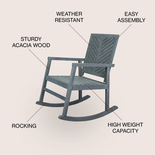 Timothy Chevron-Back Outdoor Rocking Chair