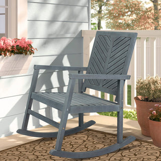 Timothy Chevron-Back Outdoor Rocking Chair