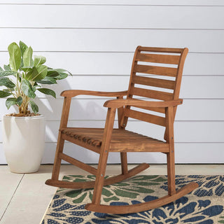 Winado Slat-Back Outdoor Rocking Chair