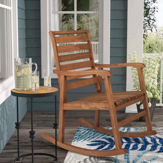 Winado Slat-Back Outdoor Rocking Chair