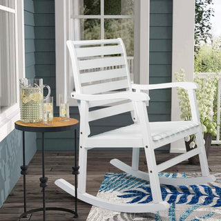 Winado Slat-Back Outdoor Rocking Chair