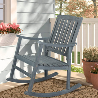 Rajon Slat-Back Outdoor Rocking Chair