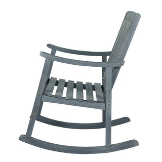 Rajon Slat-Back Outdoor Rocking Chair