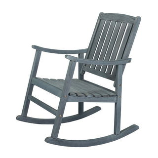 Rajon Slat-Back Outdoor Rocking Chair