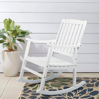 Rajon Slat-Back Outdoor Rocking Chair