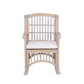 rattan Bohemian Farmhouse Woven Rattan/Wood Rocking Chair