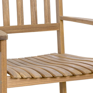 Rocking Farmhouse Classic Slat-Back 350-LBS Support Acacia Wood Outdoor Rocking Chair