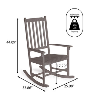 Rocco Slat-Back Outdoor Rocking Chair