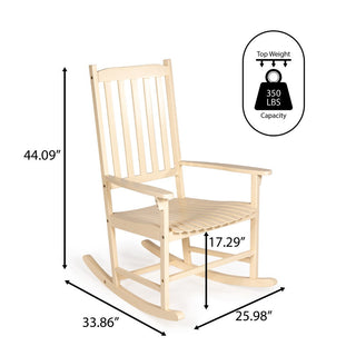 Rocco Slat-Back Outdoor Rocking Chair