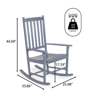 Rocco Slat-Back Outdoor Rocking Chair