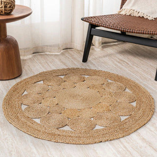 Gare Cassia Natural Jute Boho Area Rug