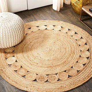 Arka Cassia Natural Jute Boho Area Rug