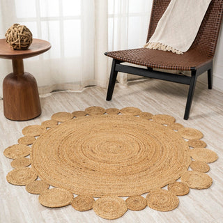 Wulfa Eden Natural Jute hippie Area Rug