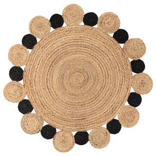 Scarlett Two-tone Jute Hippy Circle Area Rug