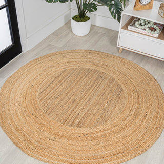 MosheBoho Jute Circle Area Rug