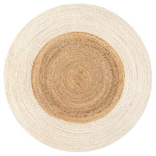 Winsor Two-tone Boho Jute Circle Area Rug