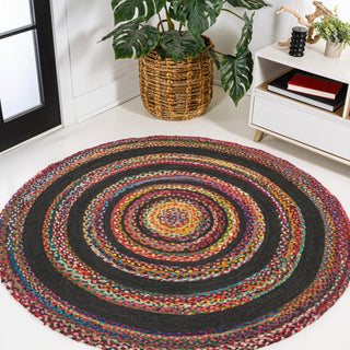 Isla Braided Bohemian Coastal Round Jute Area Rug