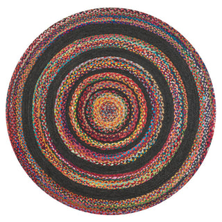 Isla Braided Bohemian Coastal Round Jute Area Rug