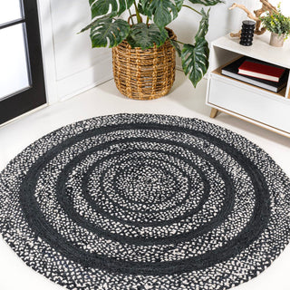 Isla Braided Bohemian Coastal Round Jute Area Rug