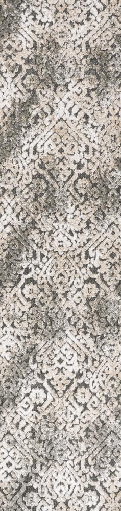 Tannisby High-Low Shabby Damask Indoor/Outdoor Area Rug