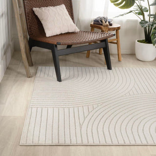 Ewe Minimalist Curve Geometric Rug