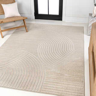 Ewe Minimalist Curve Geometric Rug