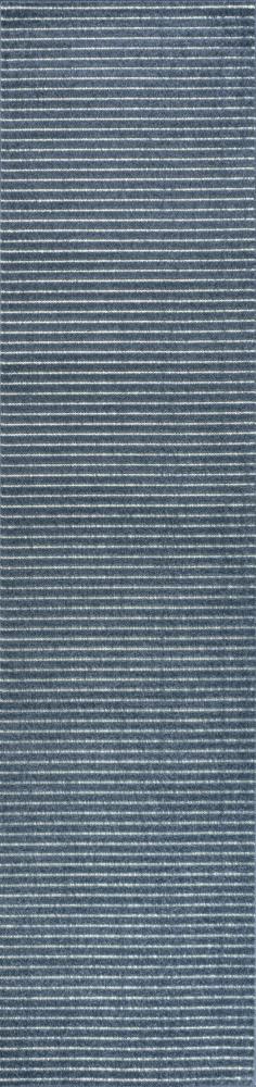 Fedir Minimalist Scandi Striped Navy/ivory 2 ft. x 8 ft. Runner Rug