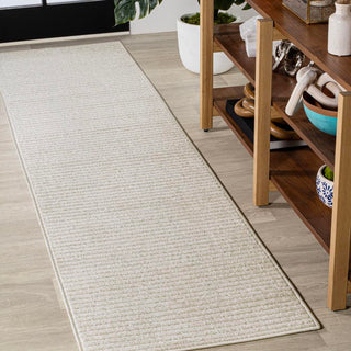 Fedir Minimalist Scandi Striped Navy/ivory 2 ft. x 8 ft. Runner Rug