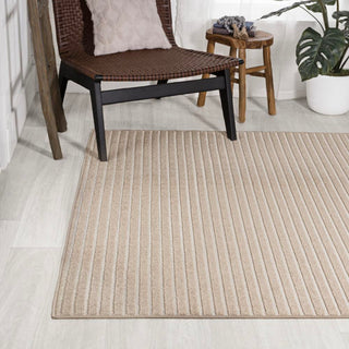 Fedir Minimalist Scandi Striped Navy/ivory 2 ft. x 8 ft. Runner Rug