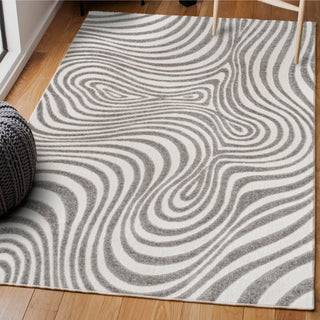 Teodor Abstract Groovy Striped Rug