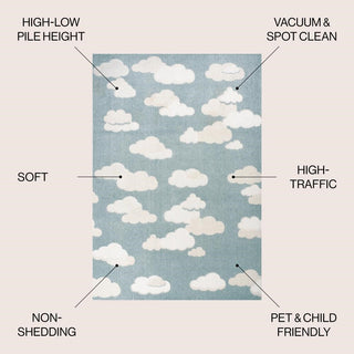 Latepis Youth Cloud Scandi Rug Area Rug