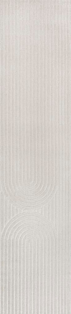 Sophia High-Low MidCentury Modern Arch Stripe Two-Tone Indoor/Outdoor Area Rug