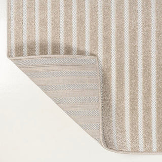 Sophia High-Low MidCentury Modern Arch Stripe Two-Tone Indoor/Outdoor Area Rug