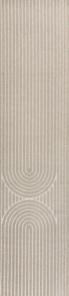 Sophia High-Low MidCentury Modern Arch Stripe Two-Tone Indoor/Outdoor Area Rug