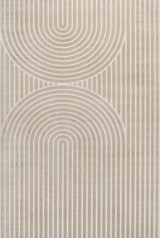 Sophia High-Low MidCentury Modern Arch Stripe Two-Tone Indoor/Outdoor Area Rug