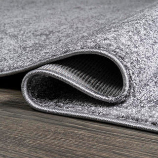 Trivor Haze Solid Low-Pile Area Rug Gray